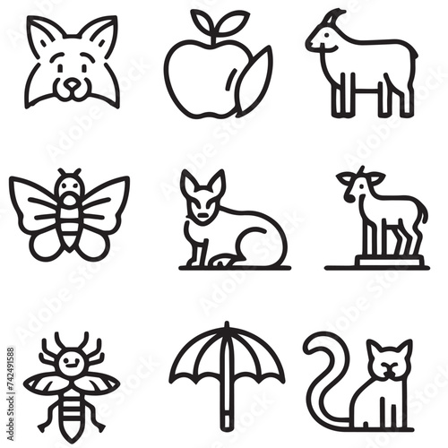 animal anatomy icons