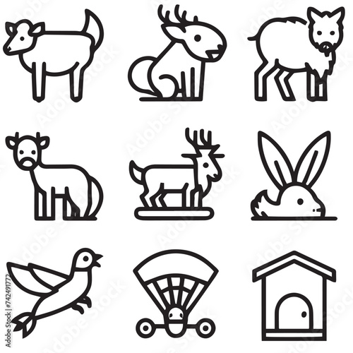 animal anatomy icons