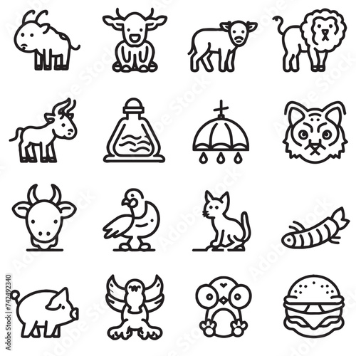 animal anatomy icons