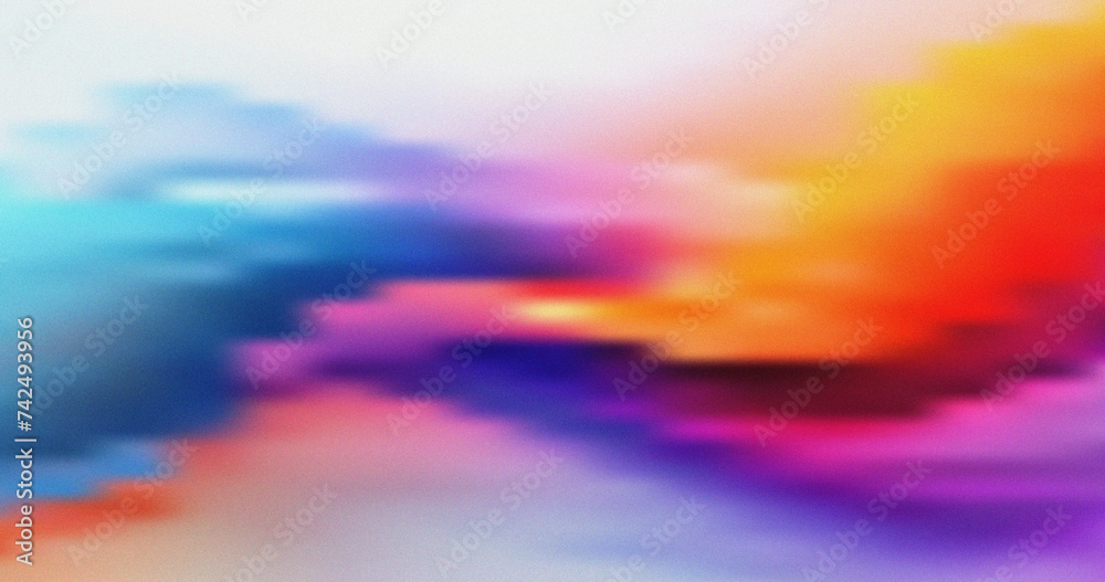 Beautiful color gradient background with noise. Abstract pastel holographic blurred wave grainy gradient banner background texture Colorful digital grain soft noise effect