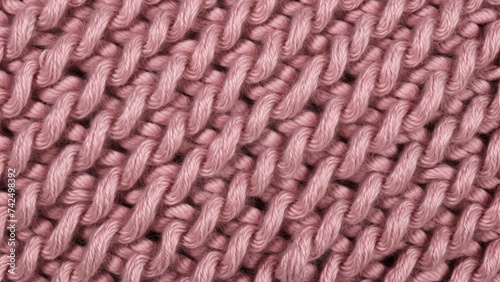 Extreme Macro Close Up of a Braided Yarn Pattern