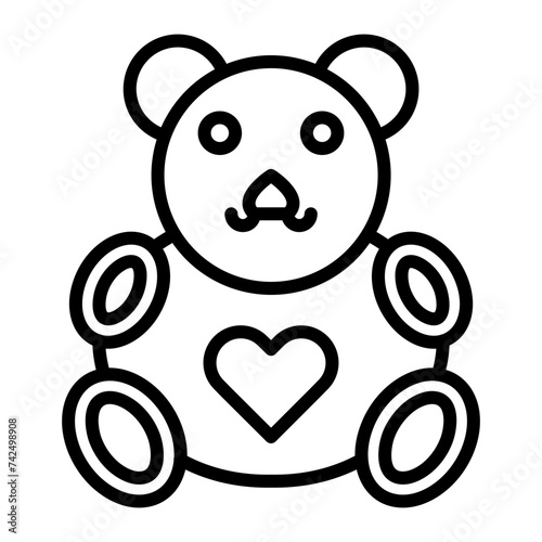 Teddy Bear line icon