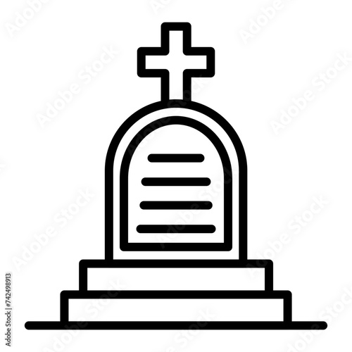 Tomb line icon
