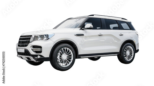 Family car,Luxury SUV isolated on transparent and white background.PNG image