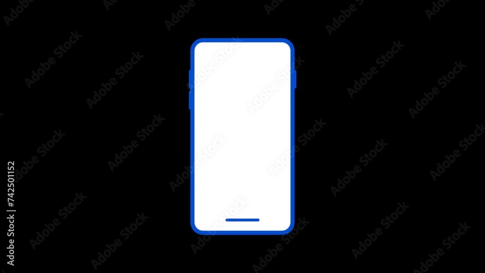 Mobile Phone Tap Animation with Transparent Background Mobile Phone Tap Animation with Transparent Background
