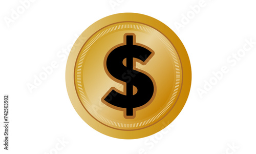 ドル＄コイン　イラスト　通貨