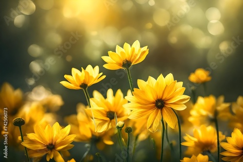 yellow flowers background © qaiser
