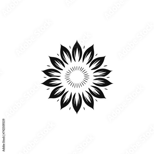 sunflower vector silhouette