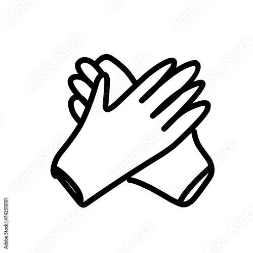 Hands collection line icons