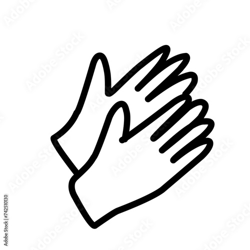Hands collection line icons
