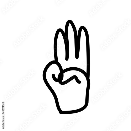 Hands collection line icons