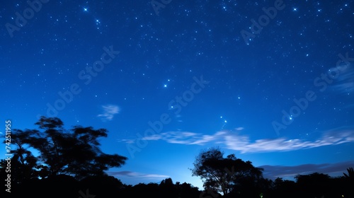 Starry sky with early morning light.