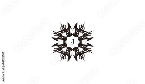 Wolf Head Silhouette Alphabetical Logo