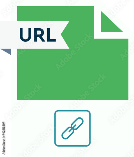 URL File format icon  roe color fill
