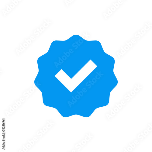 verified icon isolated on white background. verification check mark. approved icon