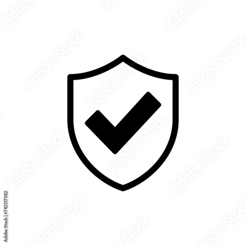 Free Download Shield check mark logo icon isolated on white background. Protection approve sign. Safe icon vector - GFXLoad