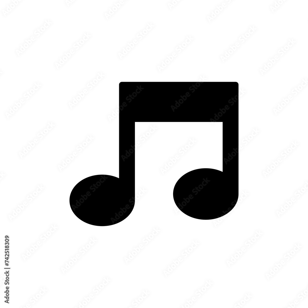 Music icon isolated on white background, music vector icon, Melody, song, note, sound, audio sign Music icon isolated on white background, music vector icon, Melody, song, note, sound, audio sign
