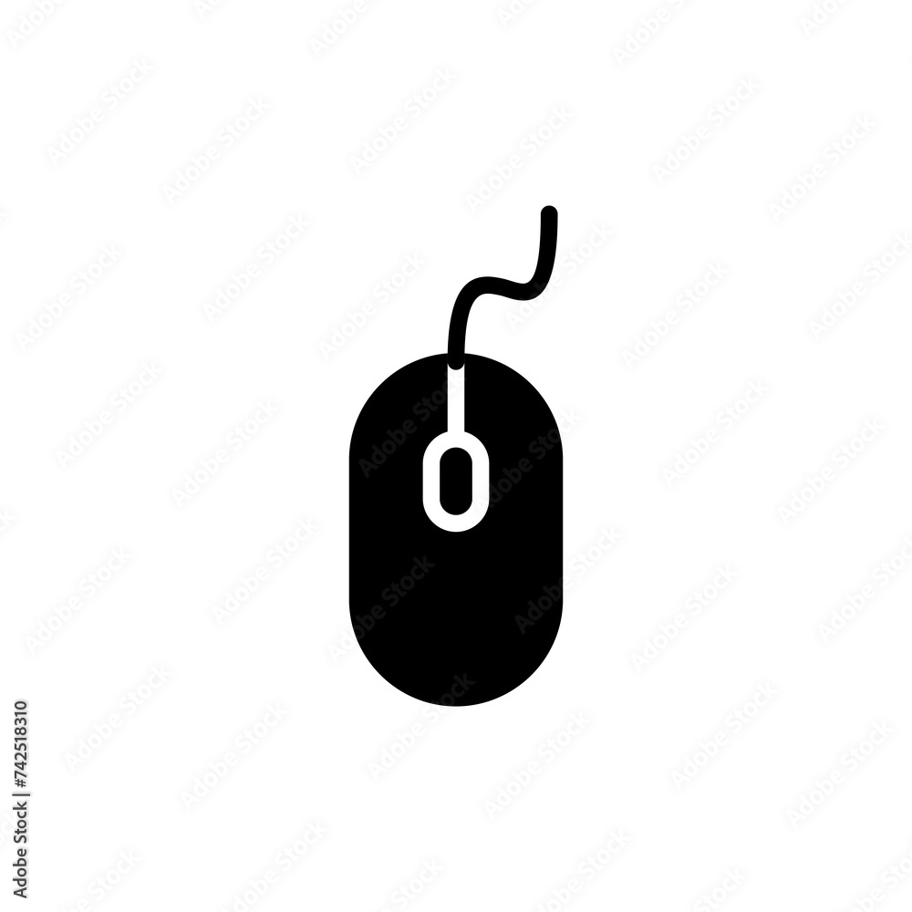Computer Mouse Icon isolated on white background. Computer mouse vector icon Computer Mouse Icon isolated on white background. Computer mouse vector icon