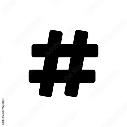 Hashtag icon isolated on white background. hashtag vector icon