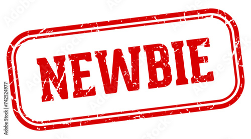 newbie stamp. newbie rectangular stamp on white background