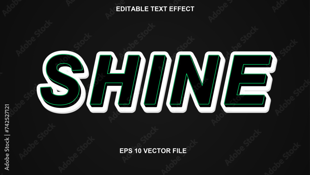 shine smooth editable text effect. smooth text effect style 3d, headline, font, customizable, bold, typography, premium, marketing