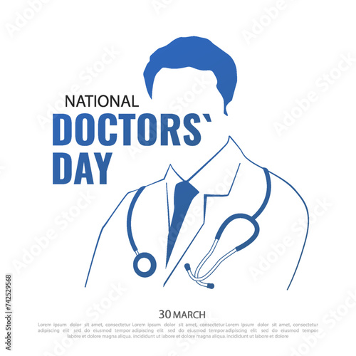 Vector Illustration of Doctors' Day. 
