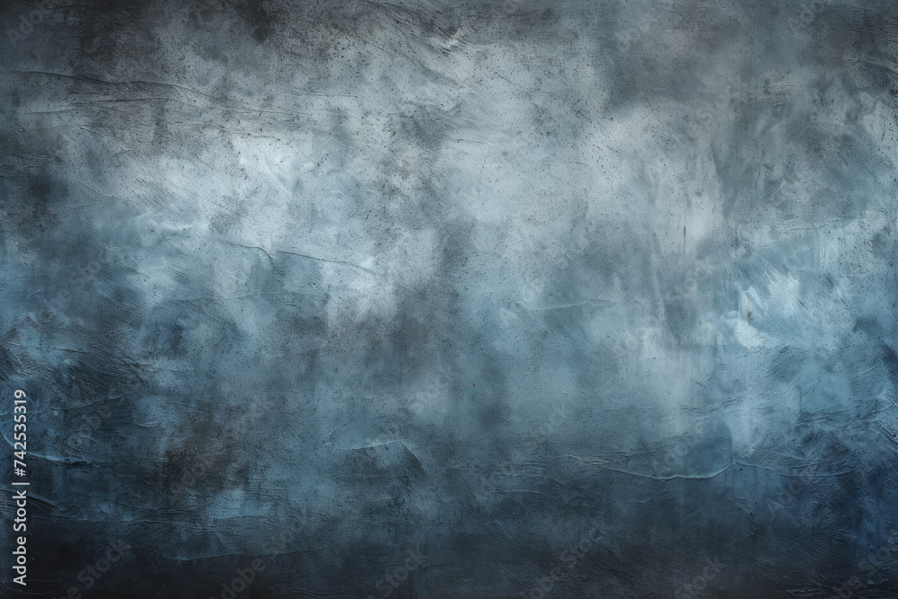 Processed collage of dark blue plaster material texture. Background for banner, backdrop or texture
