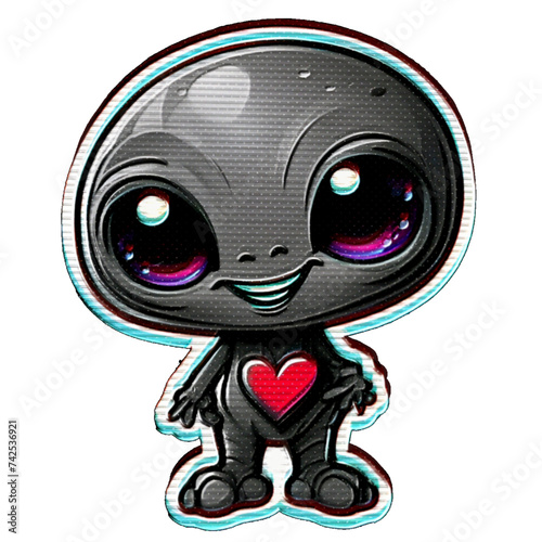 Extraterrestre corazoncito (gris).