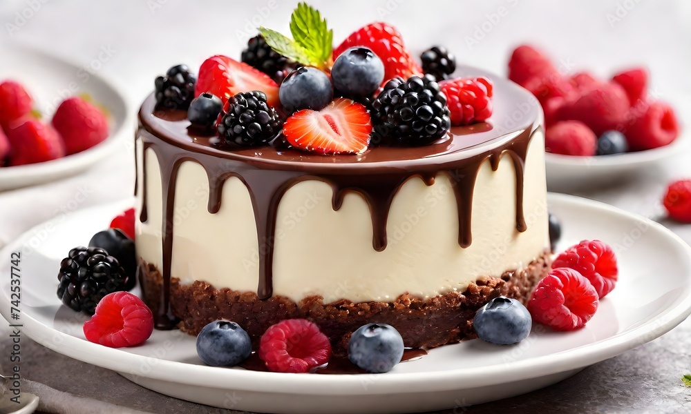 chocolate cake With Mixed Berries chocolate cake With Mixed Berries