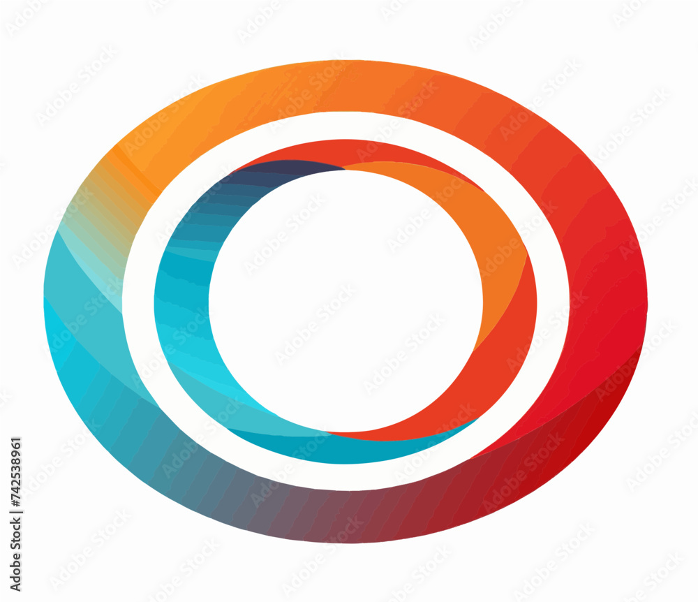 Colorful 3D Circle Design with Swirls Colorful 3D Circle Design with Swirls