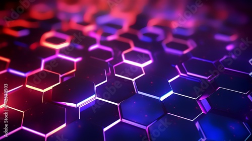 Abstract and Futuristic Hexagonal Background