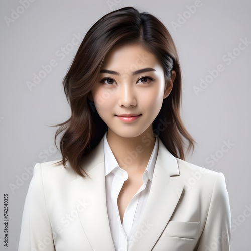 Professional Headshot Of A 20 Year Old Japanese Girl In Business Attire