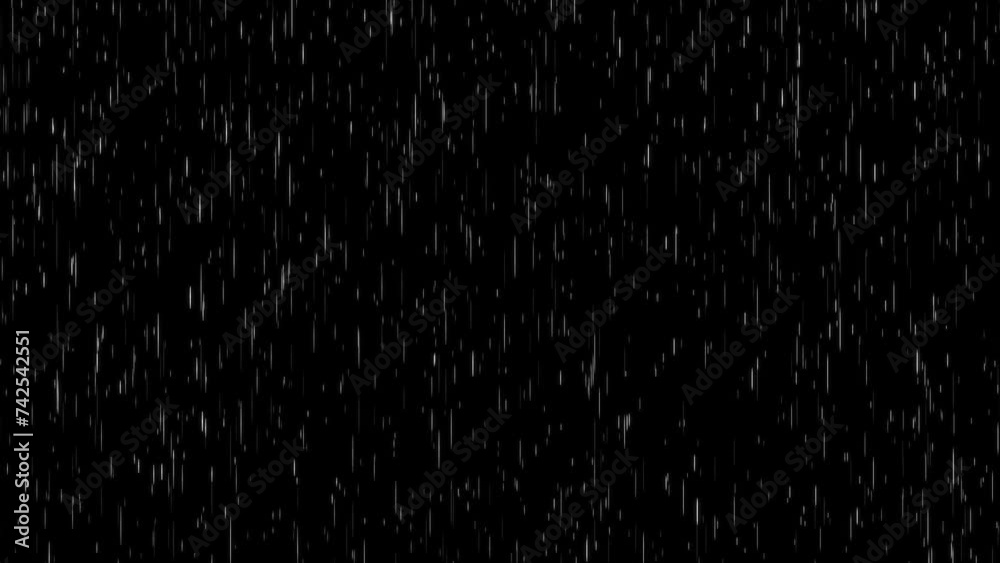  Fast rain flow overlay effect loop with an alpha channel. 4K
