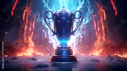 Champion Cup Award in Tournament Video Game of Sci-Fi - Illustration

 photo