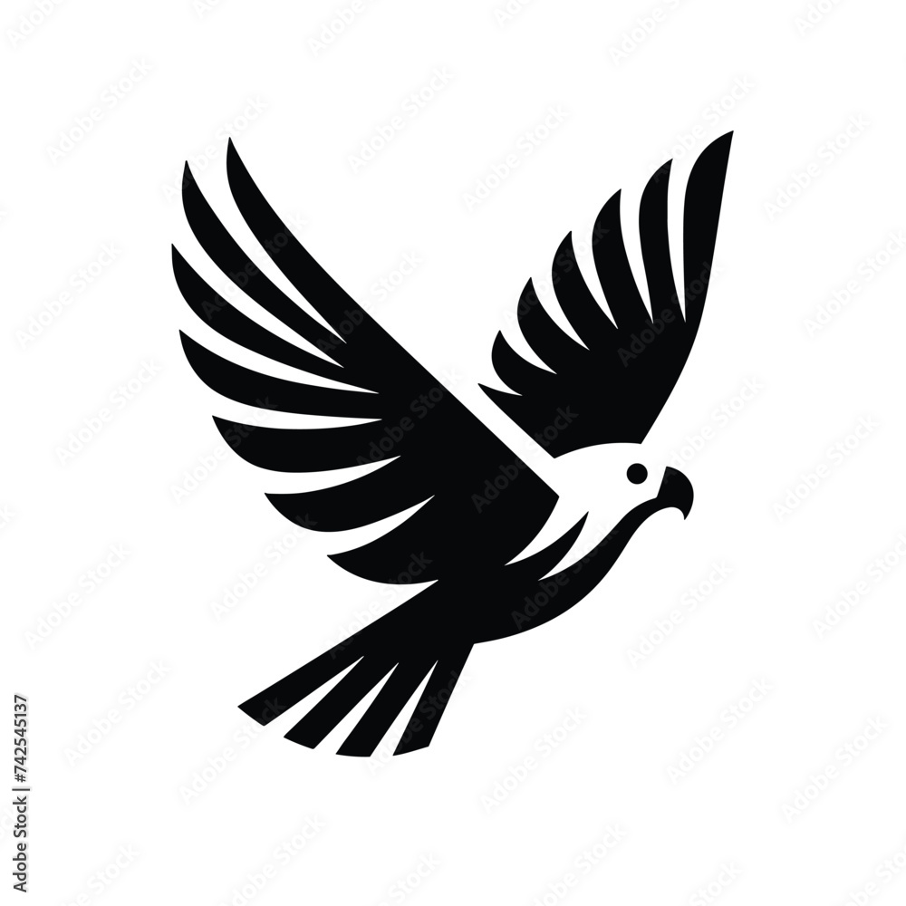 hawk logo vector , eagle illustration 