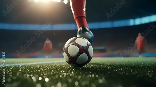 Close-Up: Football or Soccer Player Foot Playing   © Devian Art