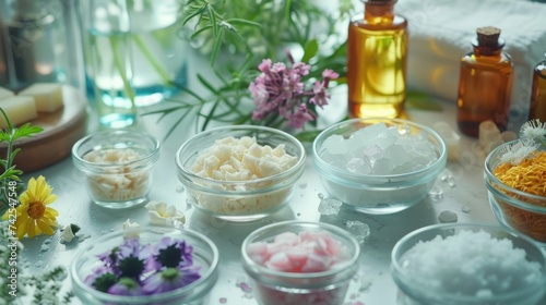Cosmetic laboratory focused on natural ingredients for chemical research in c...