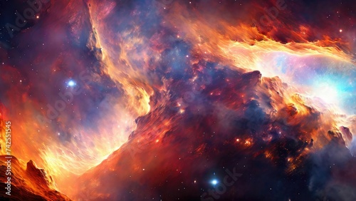 Hubble-Inspired Nebula: Ultra HD Artistry © Freya