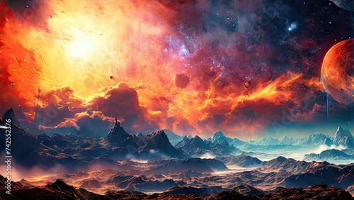 Hubble-Inspired Nebula: Ultra HD Artistry © Freya