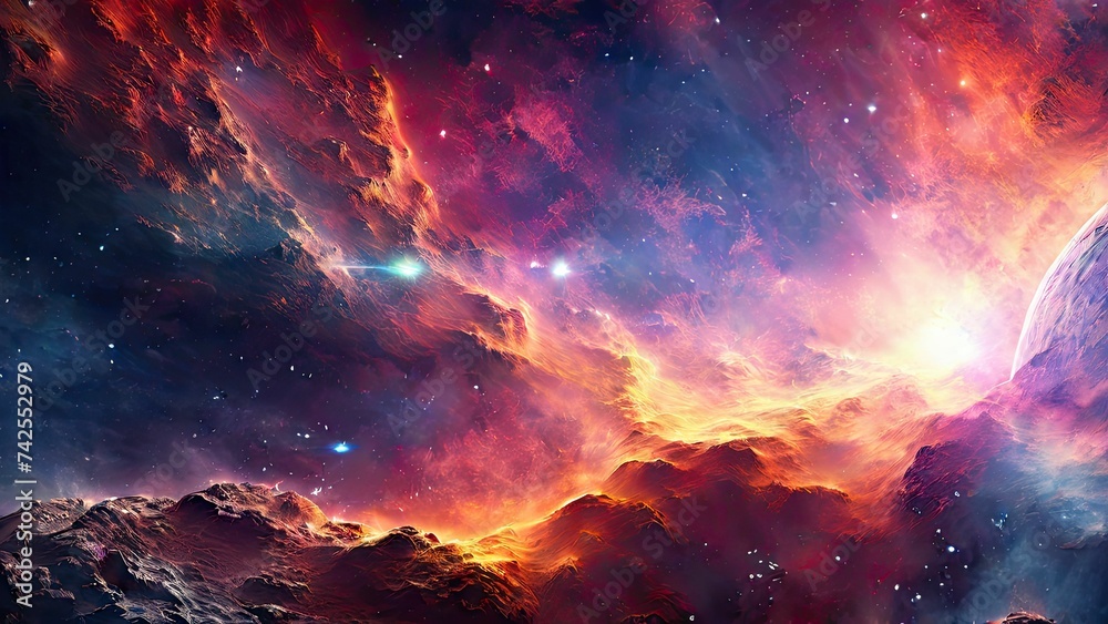 Hubble-Inspired Nebula: Ultra HD Artistry Hubble-Inspired Nebula: Ultra HD Artistry
