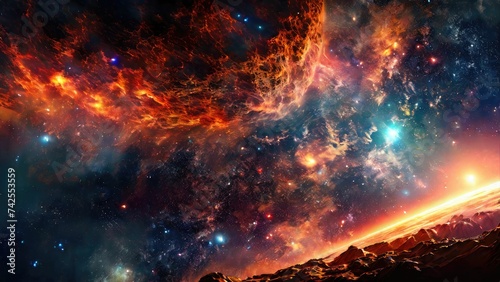 Hubble-Inspired Nebula: Ultra HD Artistry photo