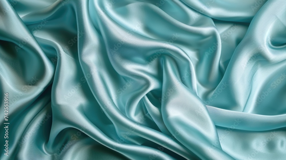 Smooth blue satin fabric texture. Luxurious silk material background for design and print Smooth blue satin fabric texture. Luxurious silk material background for design and print