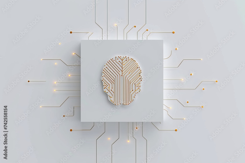 AI Brain Chip brain. Artificial Intelligence random human bfs mind ...