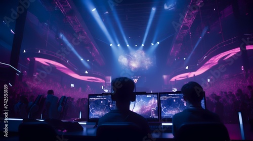 Fotografia Major Esports Event - Team of Professional Gamers in Action
