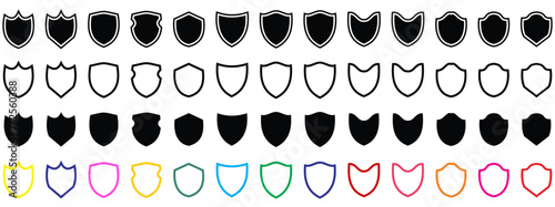 Shield icons. Shields. Protect shield security vector. Collection of security shield icons. Security shield symbols. Vector illustration.