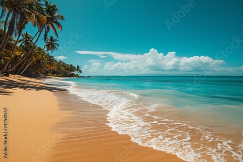 beach with palm trees © Zabi