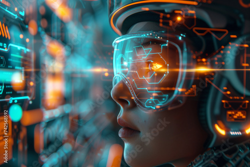 Through the Lens of Innovation  A Glimpse into the Future with Augmented Reality  Highlighting the Melding of Human Insight and the Forefront of Digital Advancements.