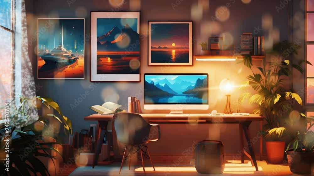 Computer Studio Background Image studio space open lighting evening warm background room living cozy ...