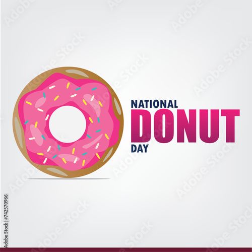 Design for National Donut Day. Simple and Elegant Vector Design