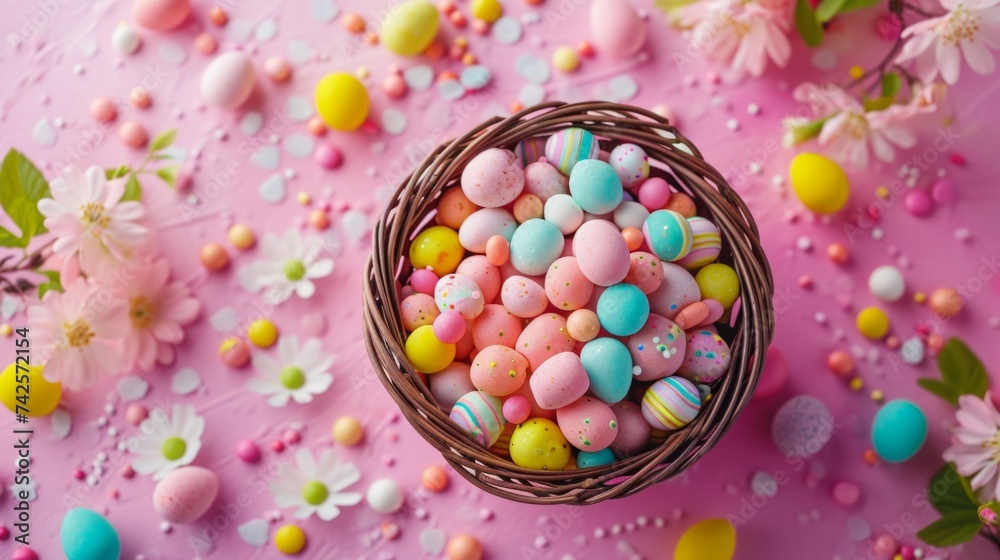 Colorful Assortment of Easter Egg Candies